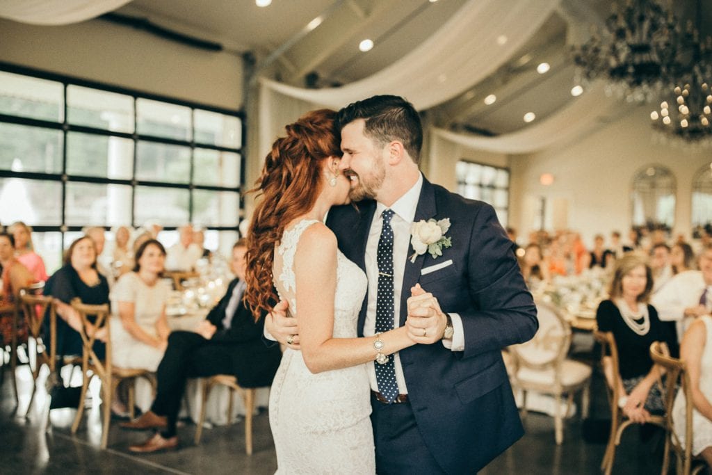 Bride and groom first dance